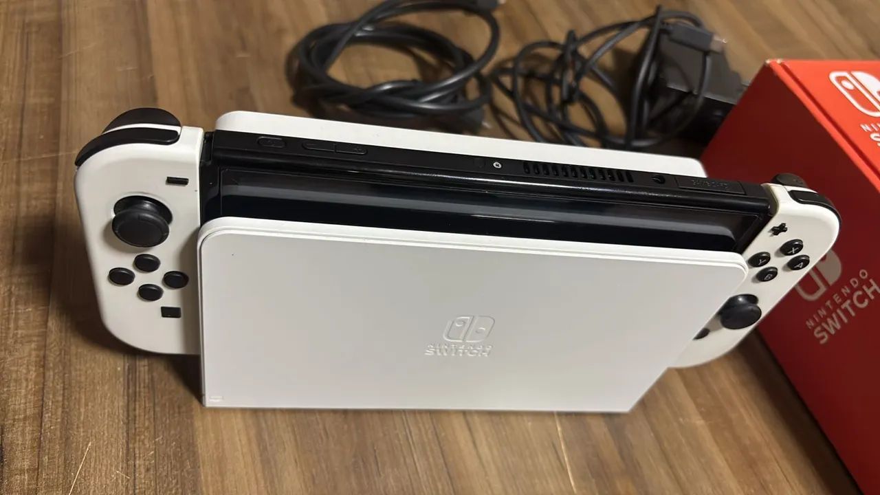 Nintendo Switch Console Branco Oled - Foto 5