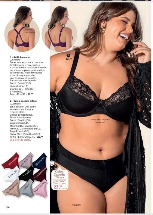 Sutiã Lousane com aro e sem espuma Demillus  - Foto 2