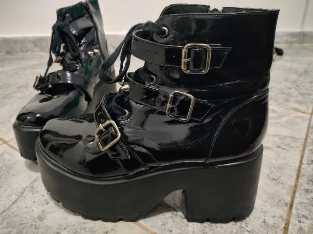 Bota Vinil Plataforma Reversa 38/39