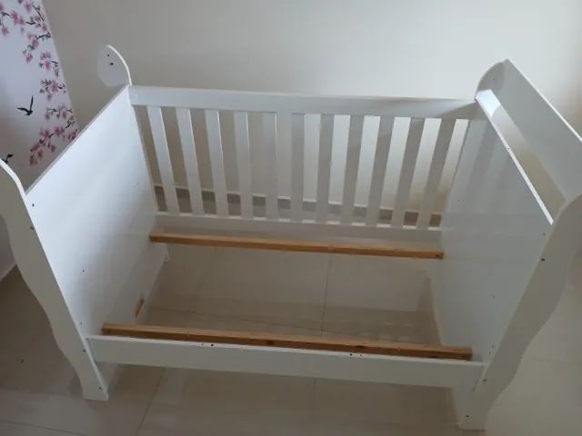 Berço Mini Cama Mirelle Carolina Baby - Cinza Claro - Foto 5