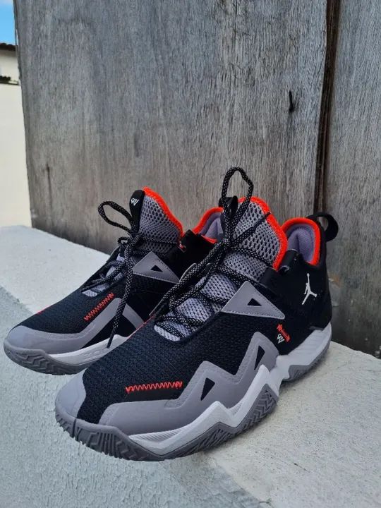 Tênis de basquete Nike Jordan Westbrook One Take, Black/White-cement Grey - Foto 6