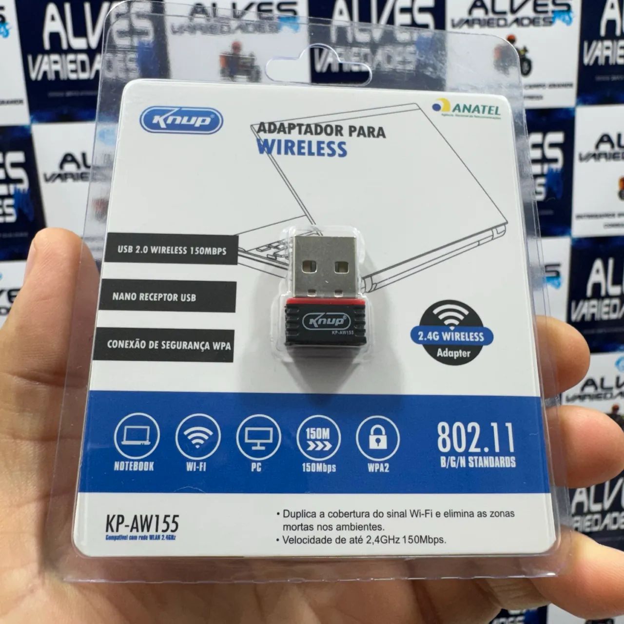 Adaptador Wi-Fi nano USB 2.4ghz