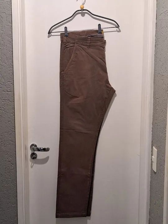 Calça Marfinno - Marrom Slim (48) - Foto 4