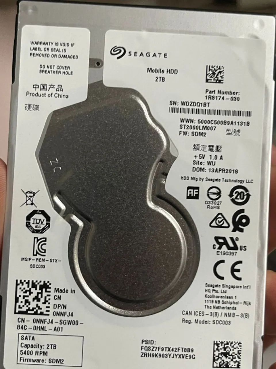 HD Seagate 2TB 2.564168577700994122