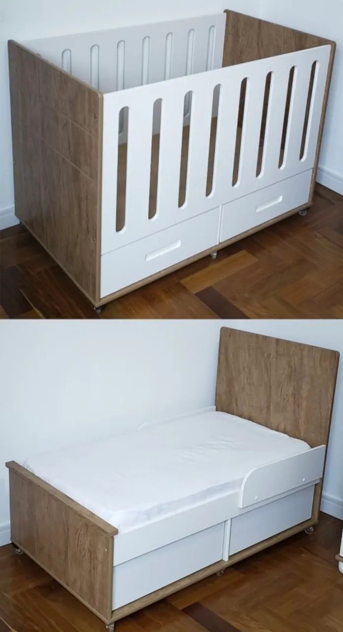 Berço/ Mini Cama + colchão e protetores