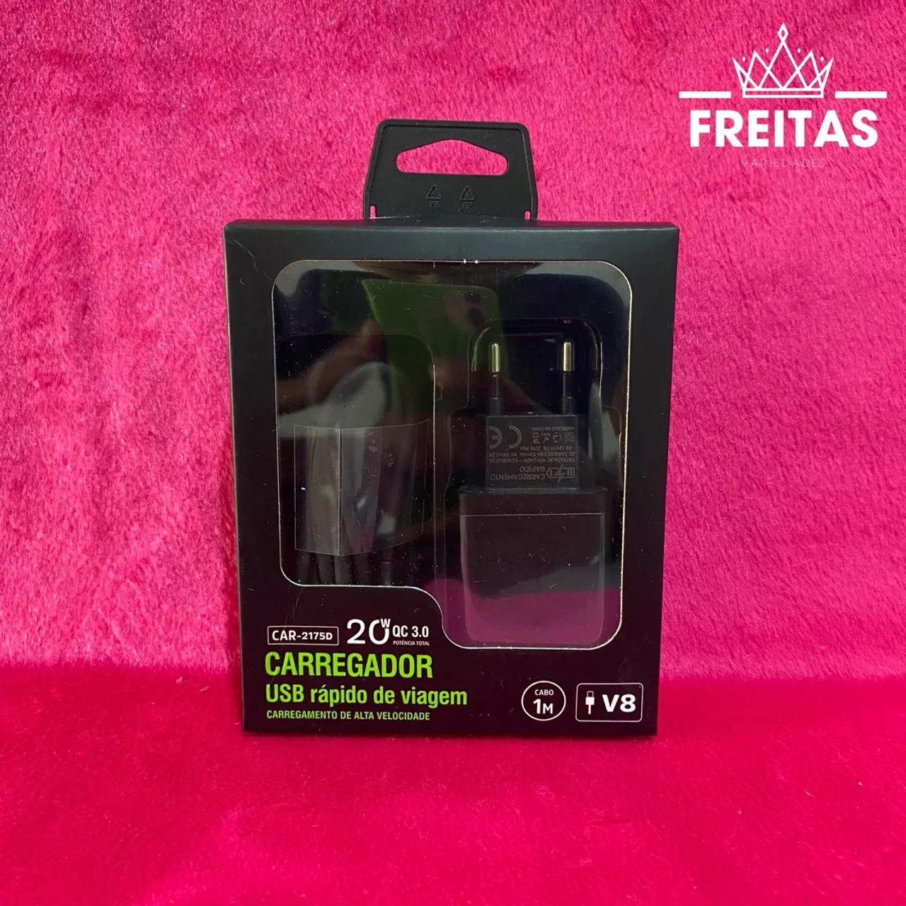 CARREGADOR TURBO USB V8