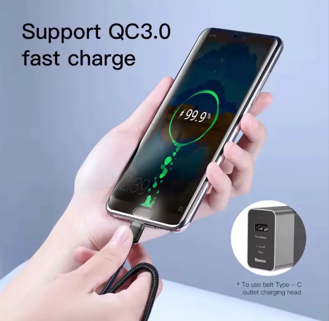 Cabo Baseus 100W USB-C para USB-C Carregamento rápido Power Delivery - Foto 3