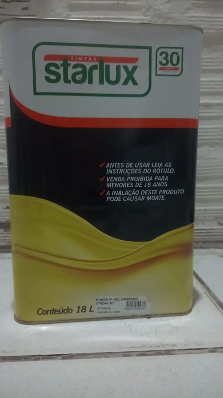 Tinta Starlux 18L Cinza-Lat - Fundo P Galvanizado