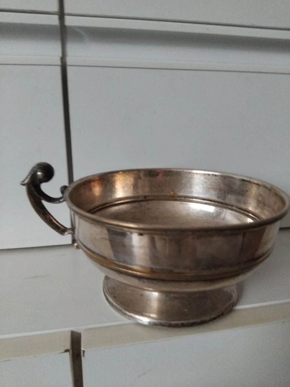 Pote antigo com banho de prata - Foto 4