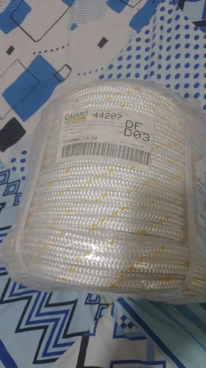 Corda TRANÇADA 12mm poliéster 50mts NOVA NOVA 