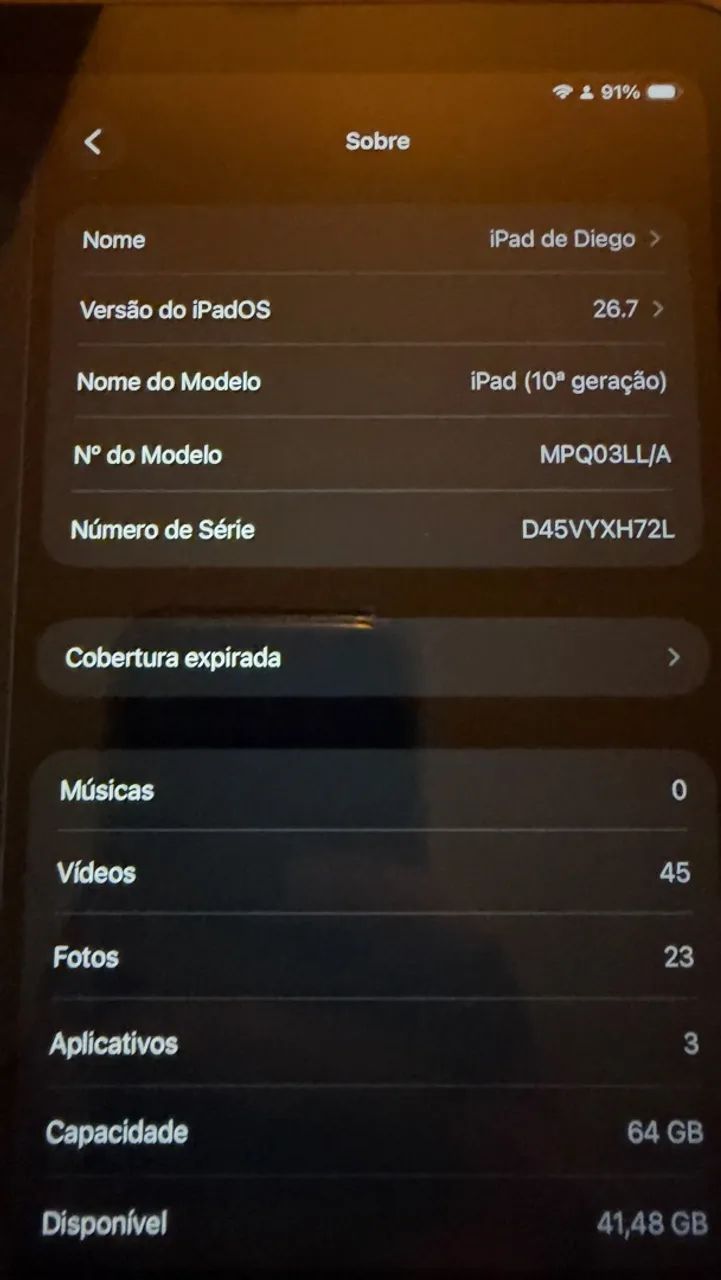 IPad 10, c/ Apple Pencil! PERFEITO ESTADO, POUCO USADO - Foto 3