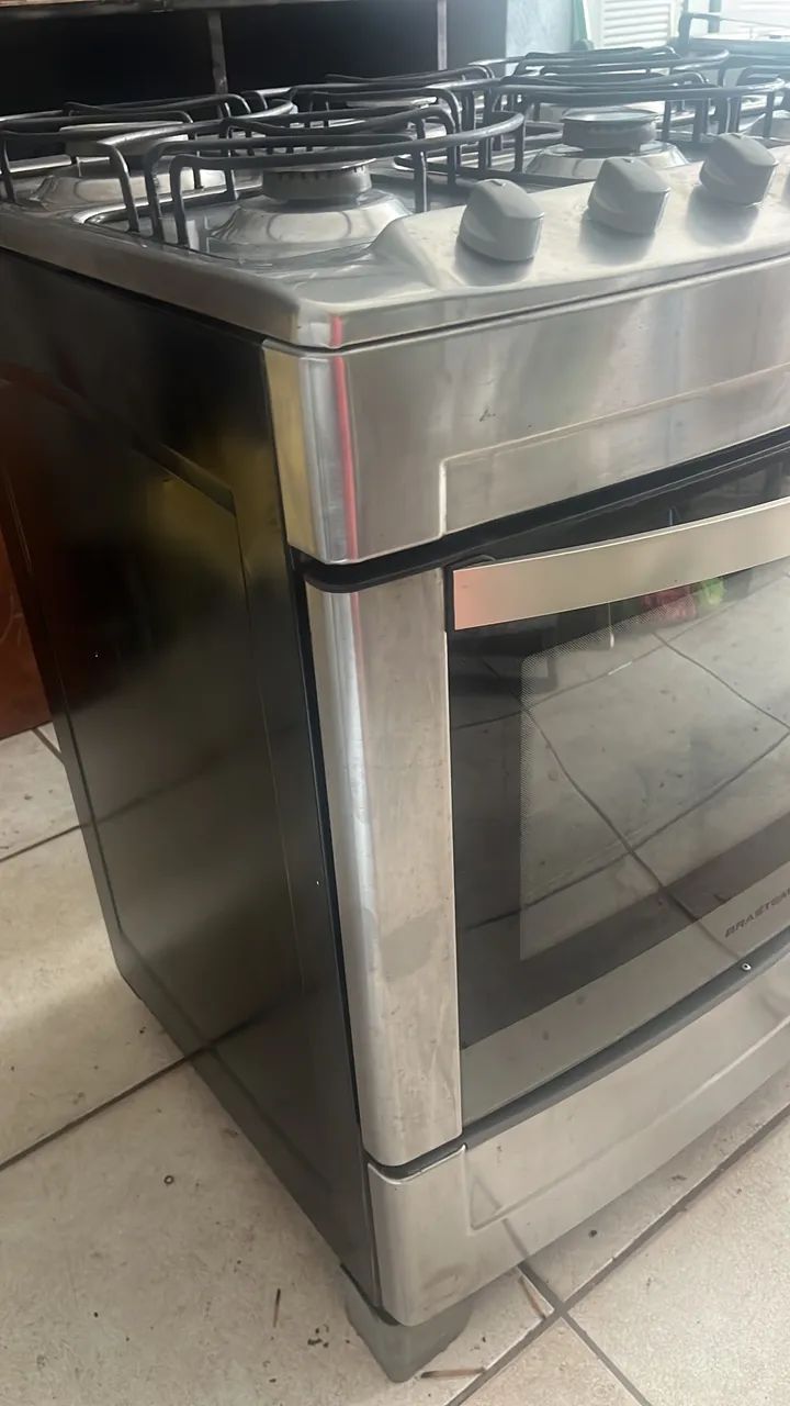 Fogão Brastemp inox 6 bocas acendimento manual bem conservado  - Foto 2