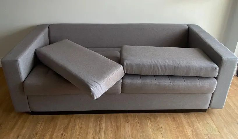 Sofá Etna Albany 3 Lugares 215 cm Cinza - Foto 3