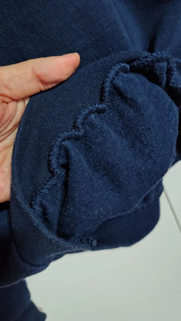 OPORTUNIDADE! Moletom Unissex Tex Basic Azul Marinho Tam M - Foto 4
