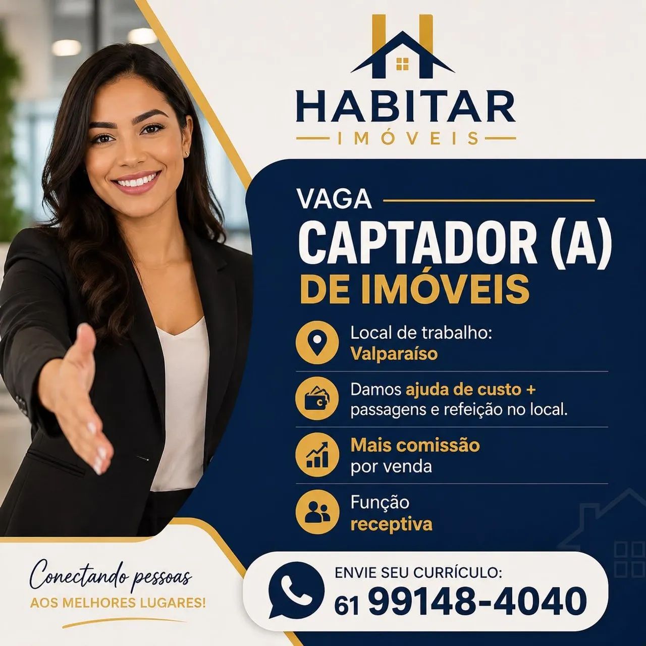 Vaga para captadores de imóveis.