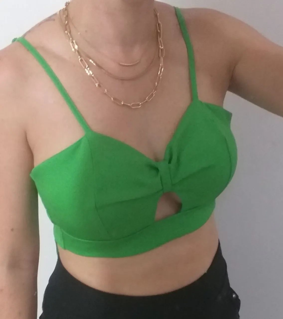 Cropped verde e azul M alfaiataria - Foto 5