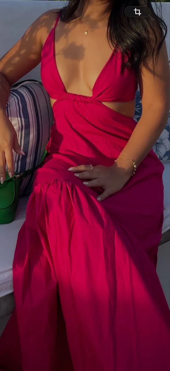 Vestido Rosa com abertura na lateral  - Foto 2