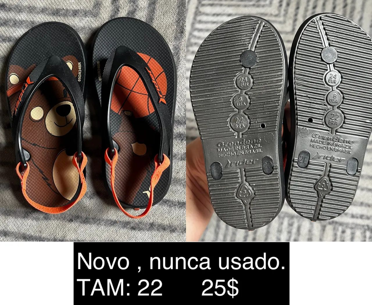Chinelo infantil novo