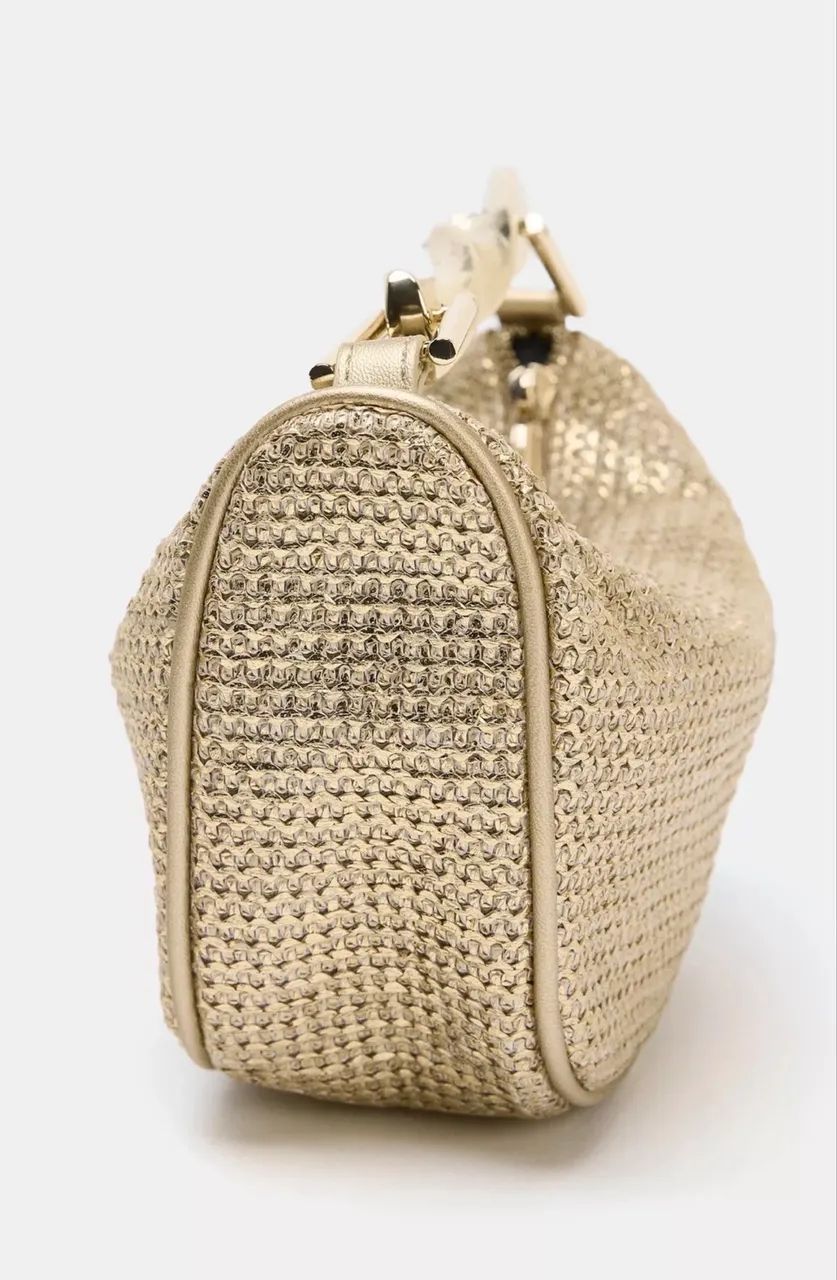 Mini Bolsa Dourada Zara - Foto 2