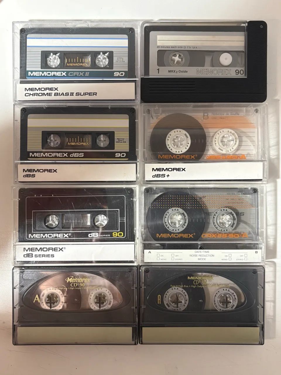 Coleção de fitas cassete Memorex