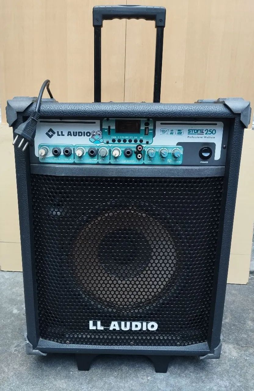 CAIXA DE SOM AMPLIFICADA LL AUDIO, E MICROFONE SEM FIO - Foto 2