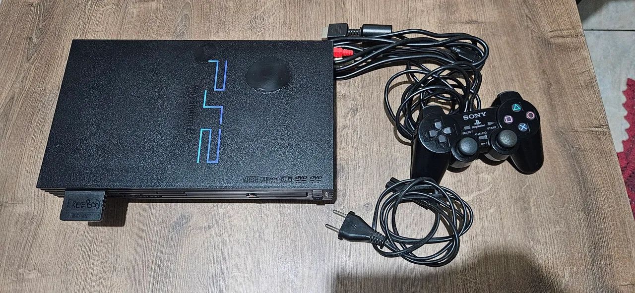 Playstation 2 FAT, Midnight Black, funcionando perfeitamente. Vendo ou troco. Parcelo - Foto 3
