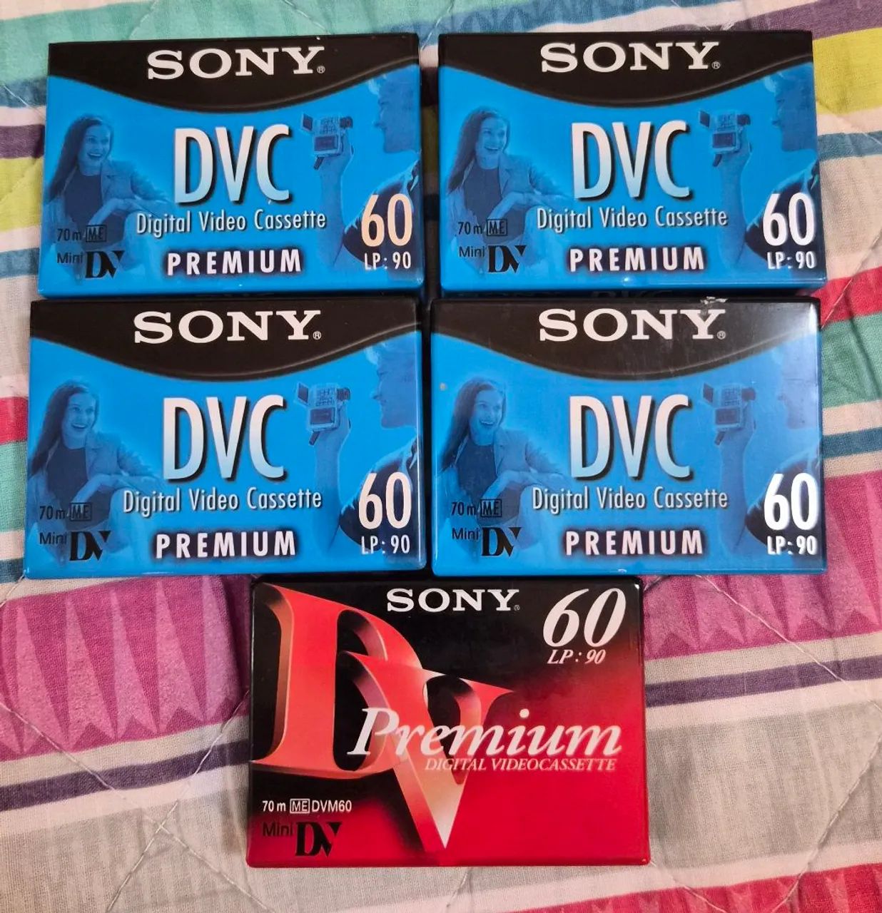 Lote 5 fitas lacradas Sony DVC Mini DV