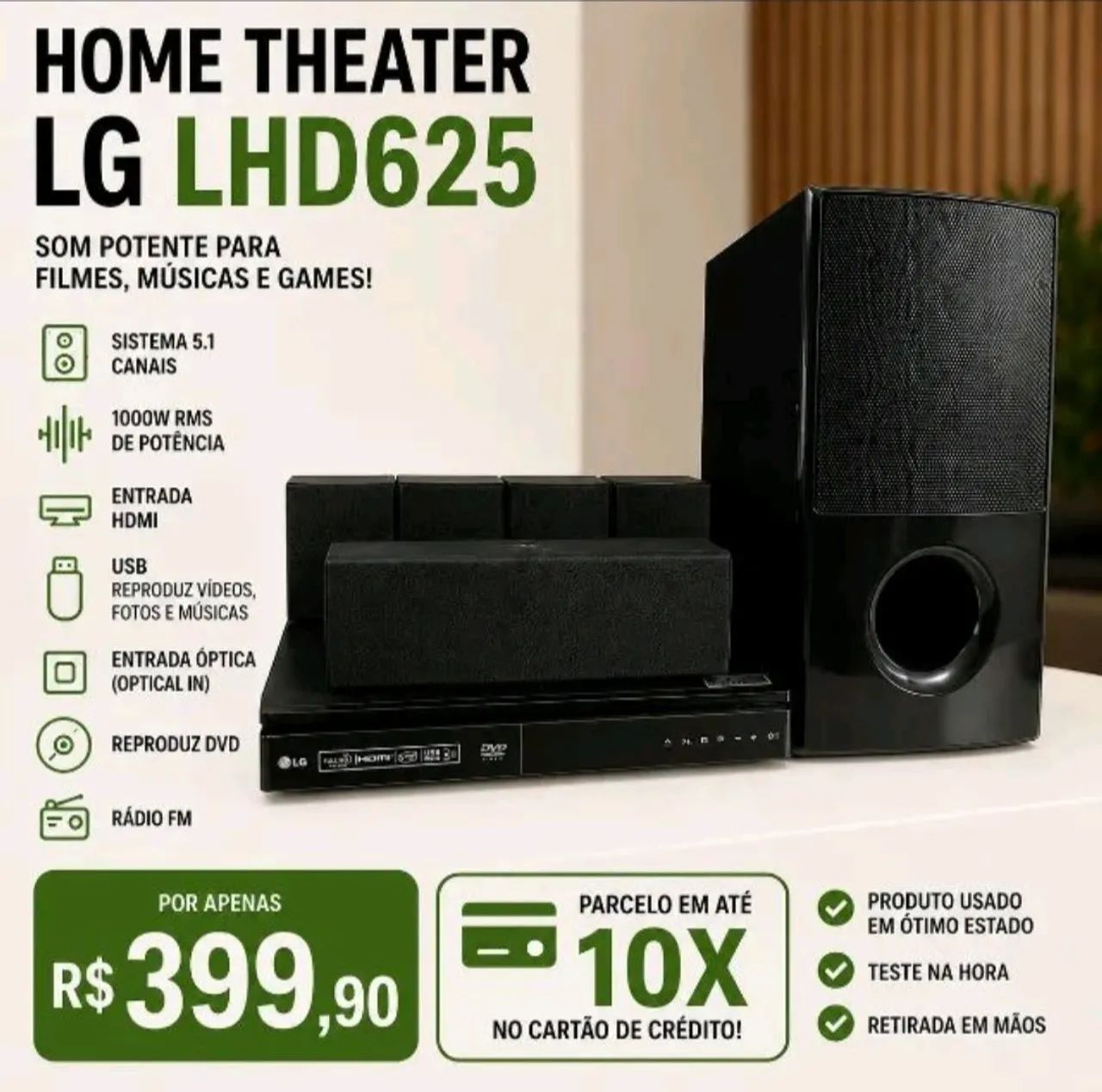 Home theather 1000 watts 