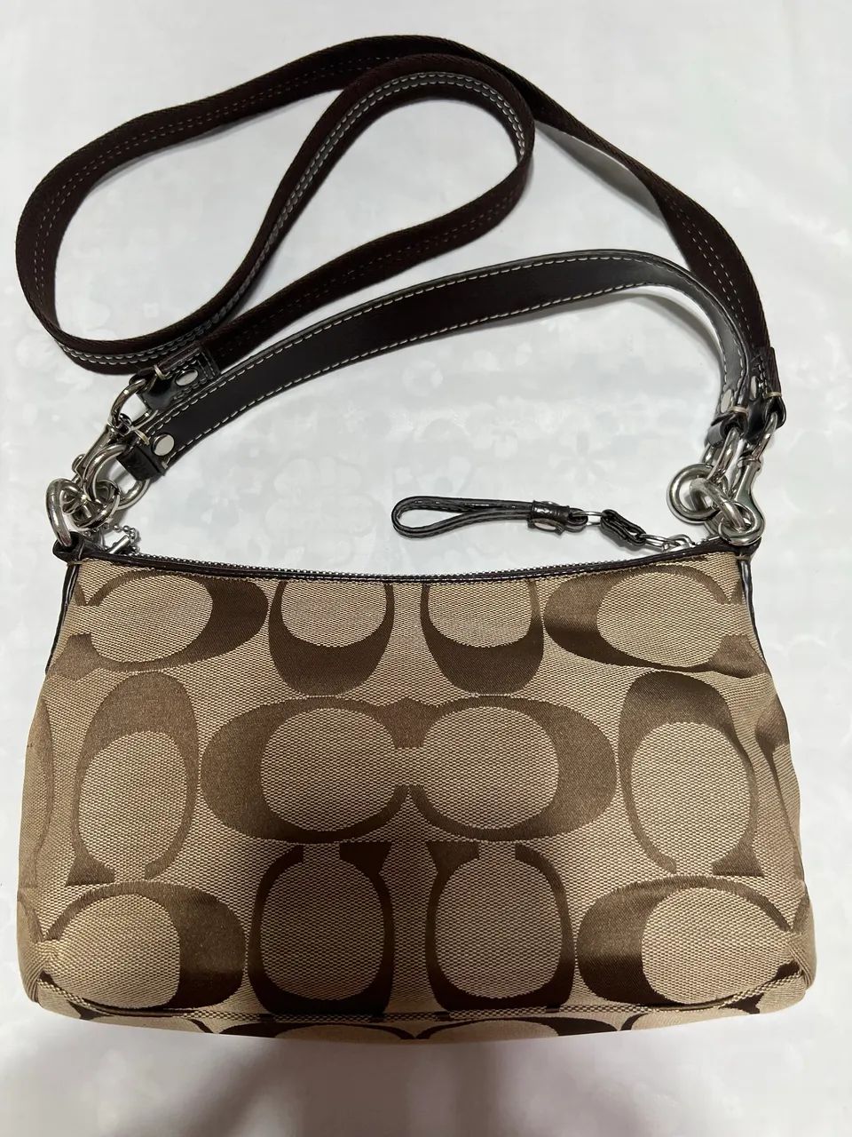 Bolsa Coach Original Bege/ Marrom sem uso.  - Foto 4