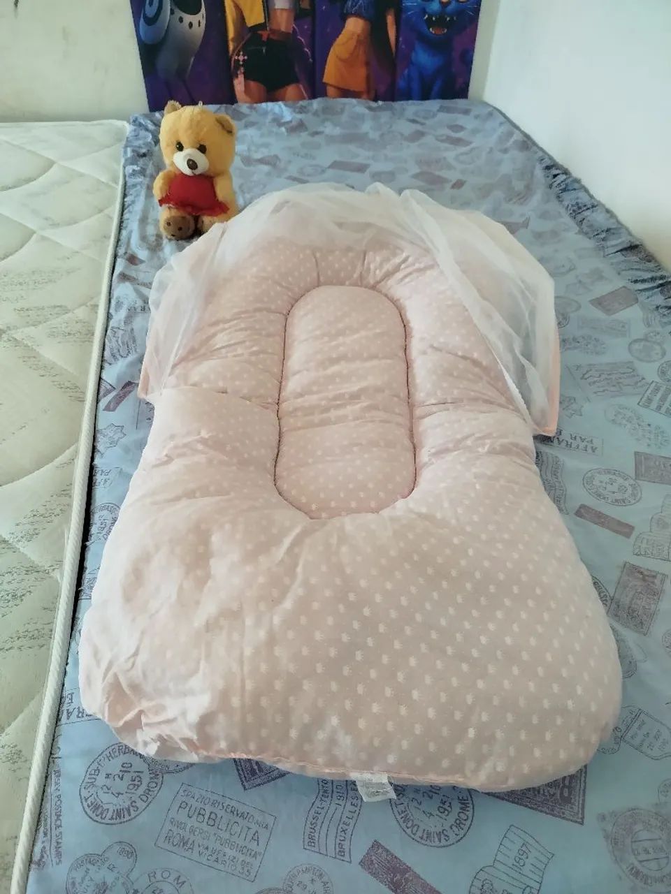 Ninho com mosquiteiro para bebê - Foto 3