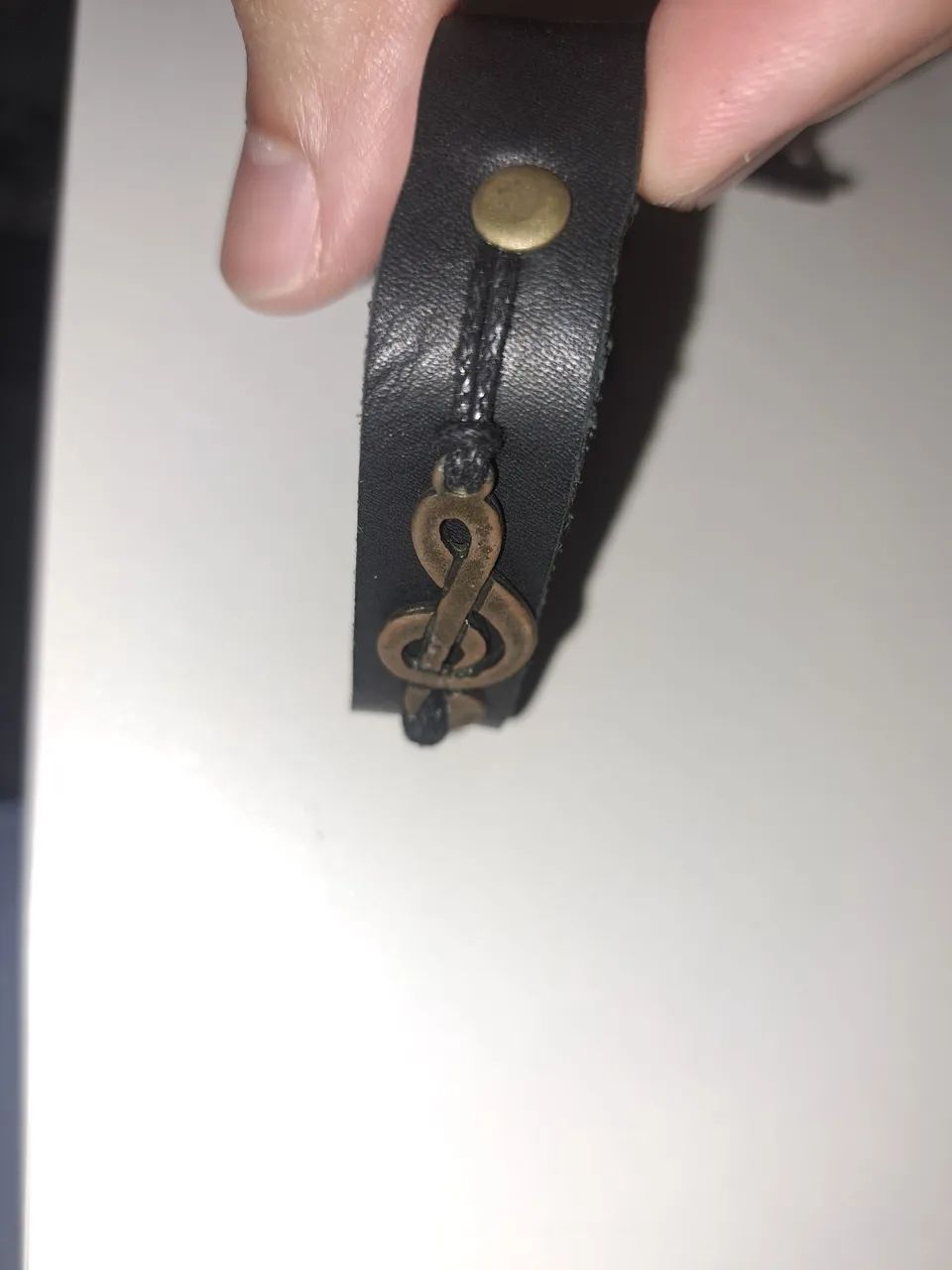 Pulseira de Couro - Música / Clave de Sol - Foto 2