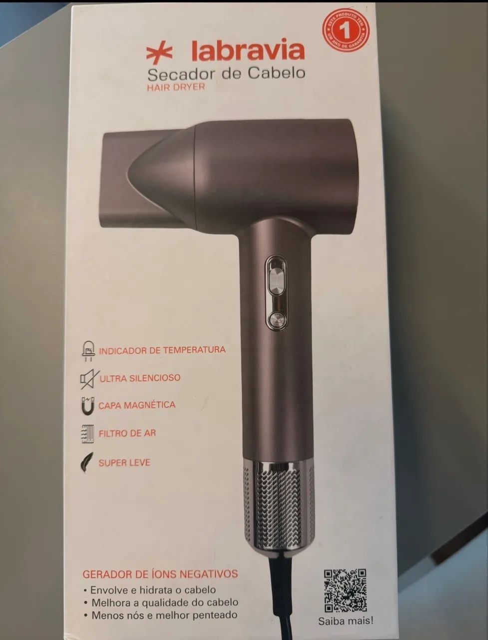 Secador de cabelo Labravia ultra silencioso super leve