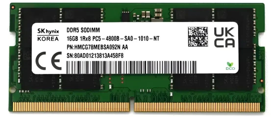 Memória DDR5 Sk Hynix 16gb (2x8gb) 4800mhz Sodimm - Dell G15