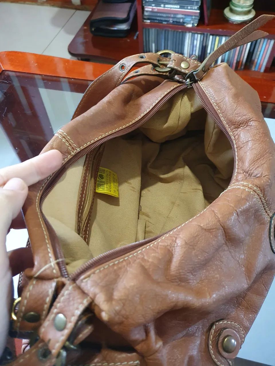 Bolsa de couro legítimo  - Foto 4