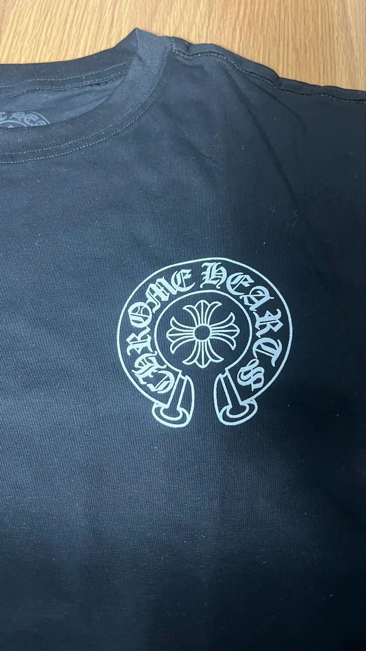 Longsleeve Chrome Hearts Us flag preta - Foto 5