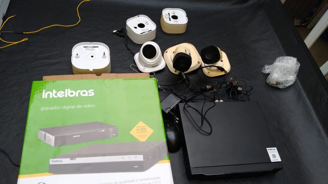 Kit 3 câmeras e dvr completo 