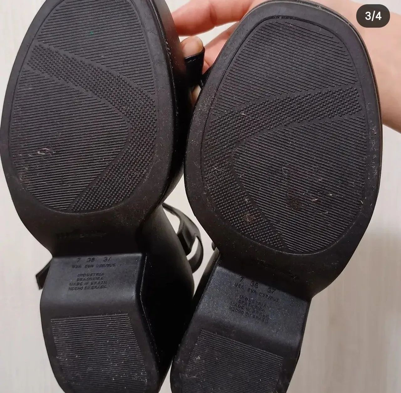 Salto alto plataforma, Tam 36, Marca: Moleca - Foto 3
