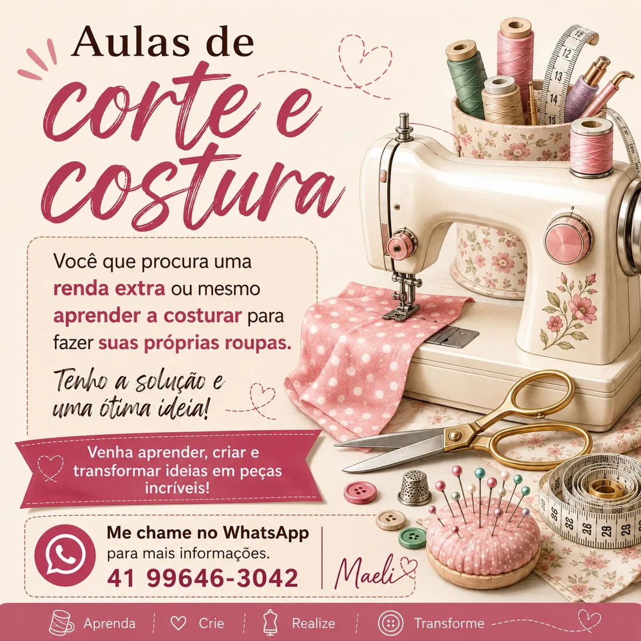 Aulas de corte e costura 