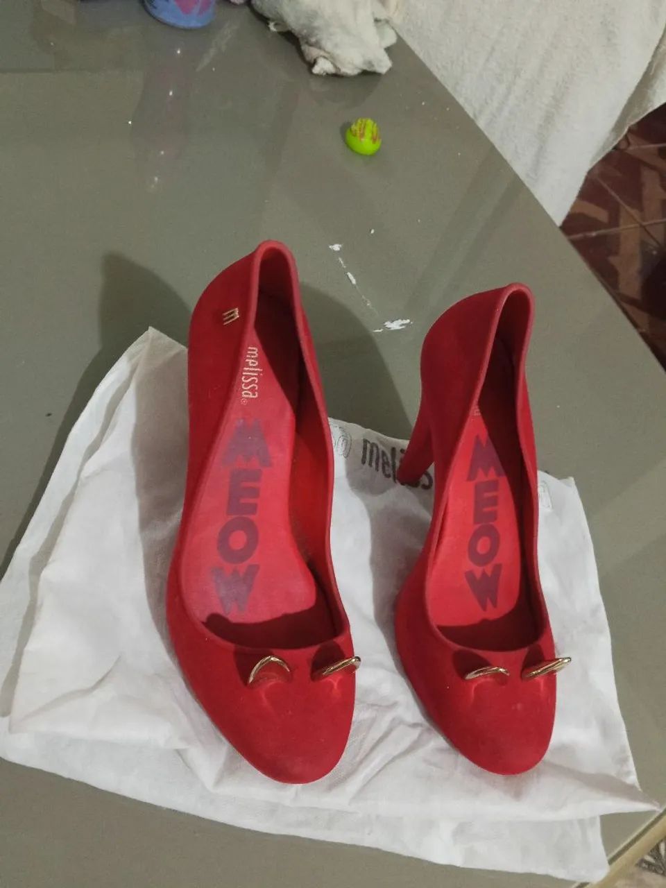 Salto vermelho Melissa meow - Foto 4