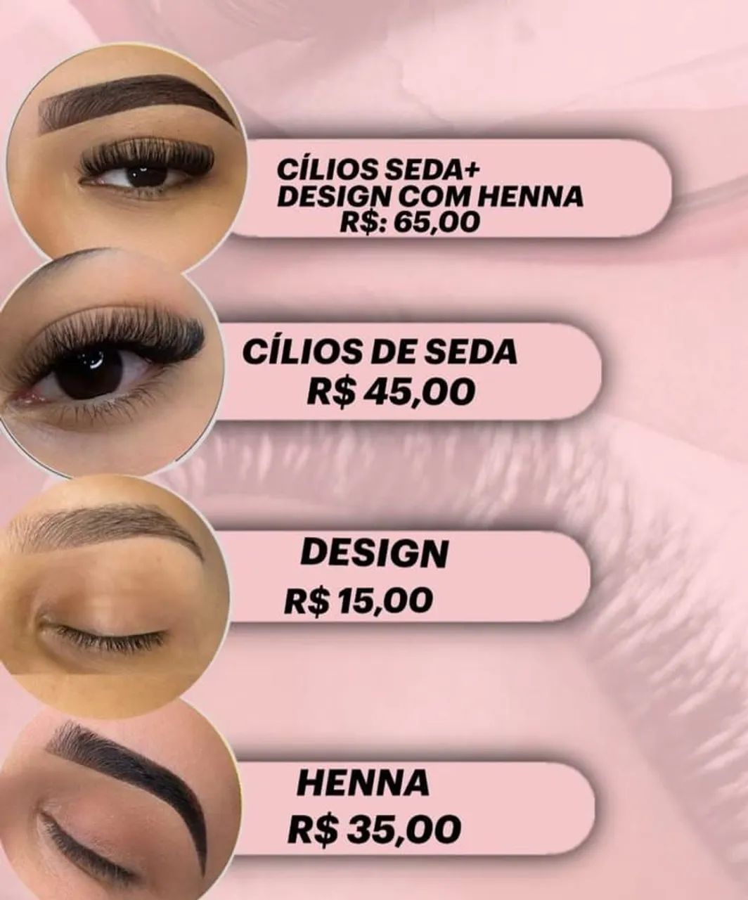 Cílios e sobrancelhas 