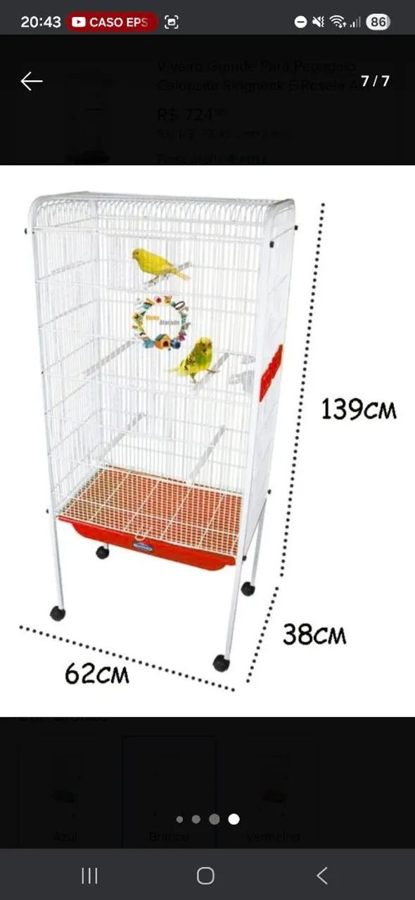 Gaiola grande para pássaro, rato Twister, roedores + ração roedor equilibrato  - Foto 3