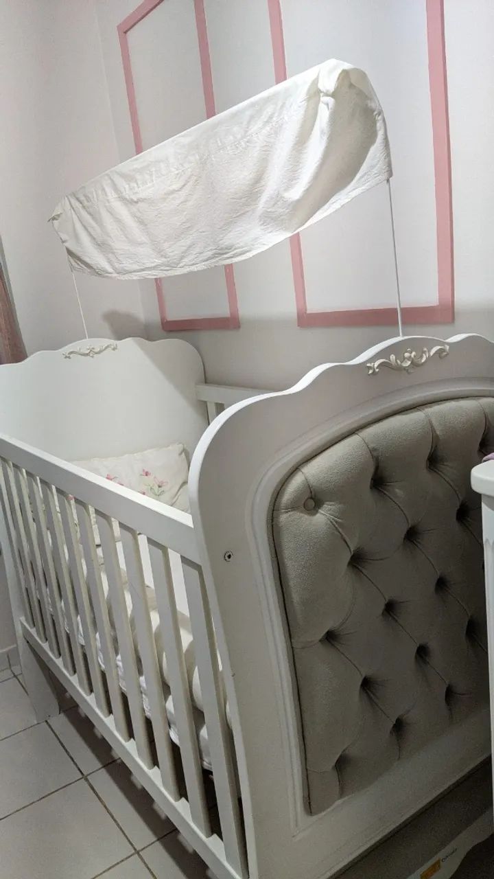 Berço bebê que vira cama de Madeira - Foto 3