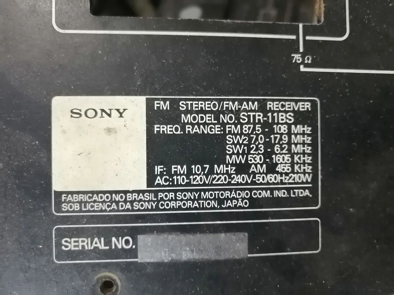 Traseira de madeira do receiver Sony STR 11 bs! - Foto 2