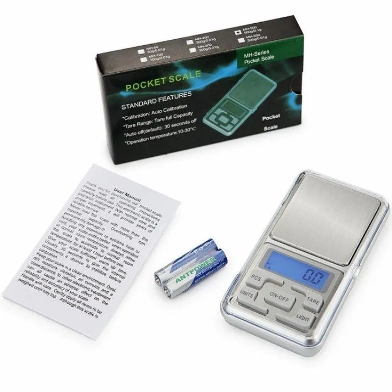 Mini Balança Digital de Bolso 0,01g até 500g