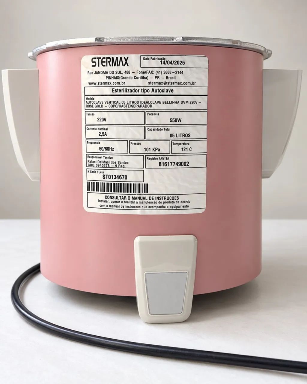 Autoclave Bellinha Stermax 5L 220V Rose Gold - Foto 2