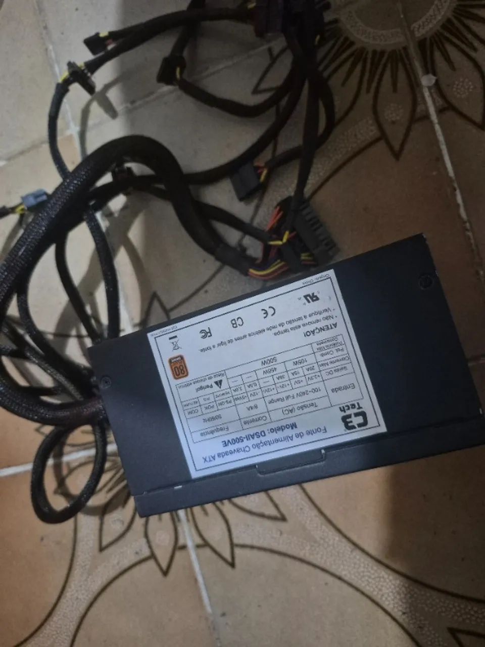 fonte 500w com defeito