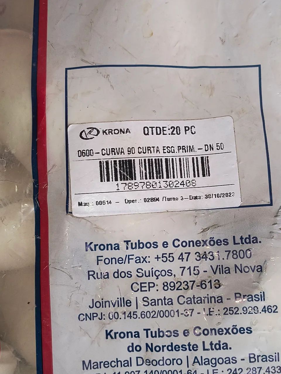 Pacote de curva 90 graus curta, DN 50,  - Foto 3