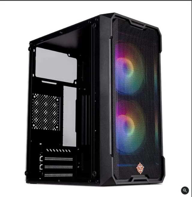 Gabinete Gamer com lateral em vidro e 2 Fans RGB