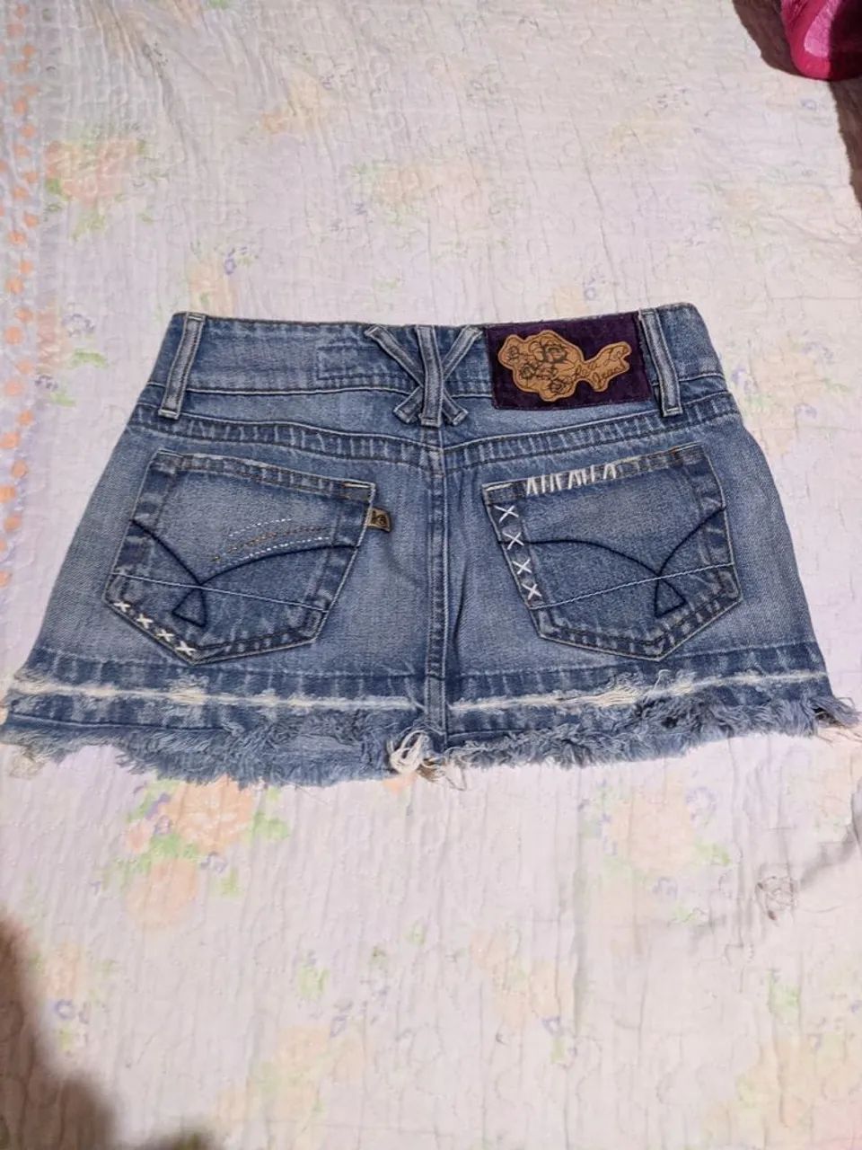 mini saia jeans 2000s - Foto 2