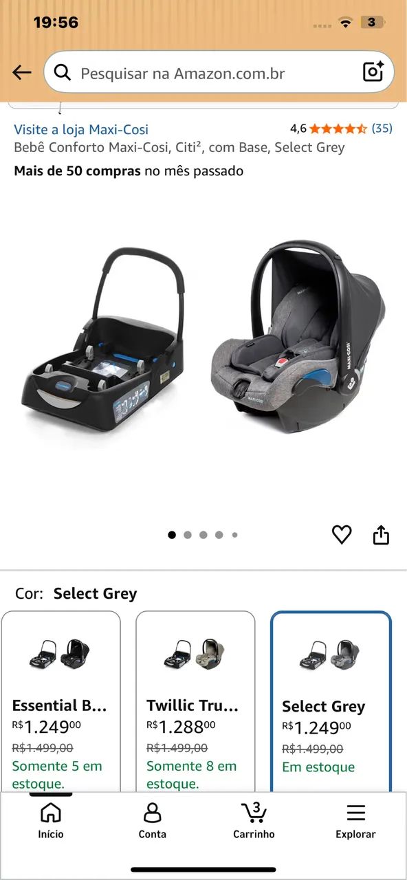 Bebê conforto com base maxi cosi anna3
